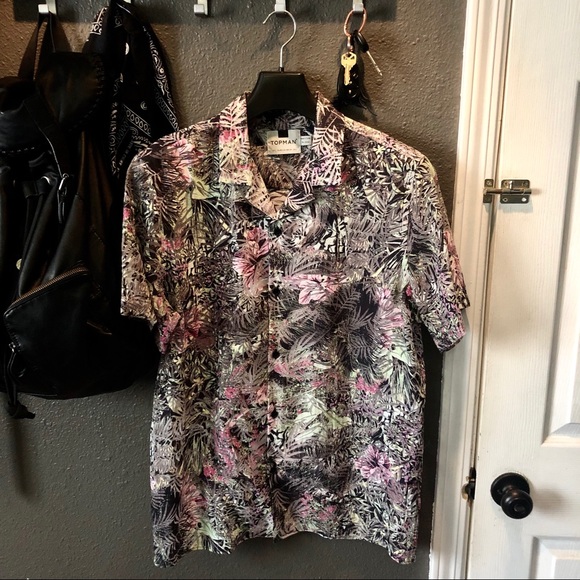 Topman Other - Topman Botanical Print Transparent Festival Shirt